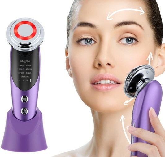 Massageador Facial 7 em 1 Rejuvenescimento da pele Massageador Facial Terapia de Luz Antienvelhecimento Rugas Aparelho de Beleza